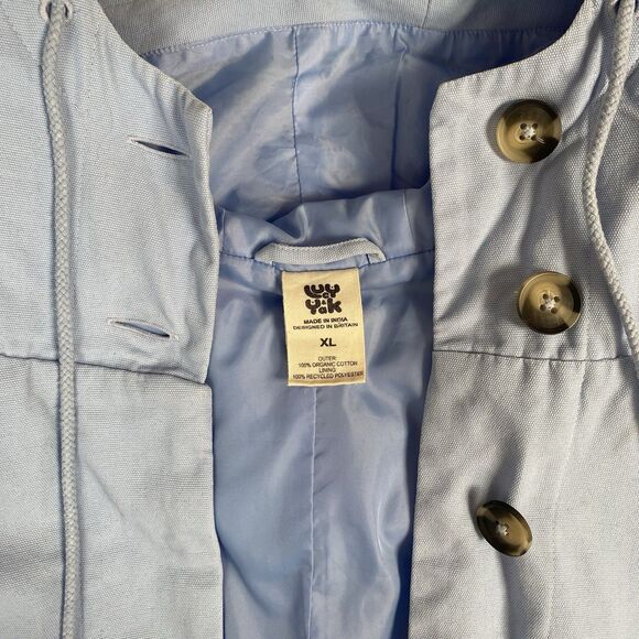 Lucy & Yak Jax Jacket Sz XL LIGHT BLUE Hooded Spring - Picture 2 of 4
